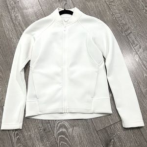 Lululemon white zip up jacket with pockets